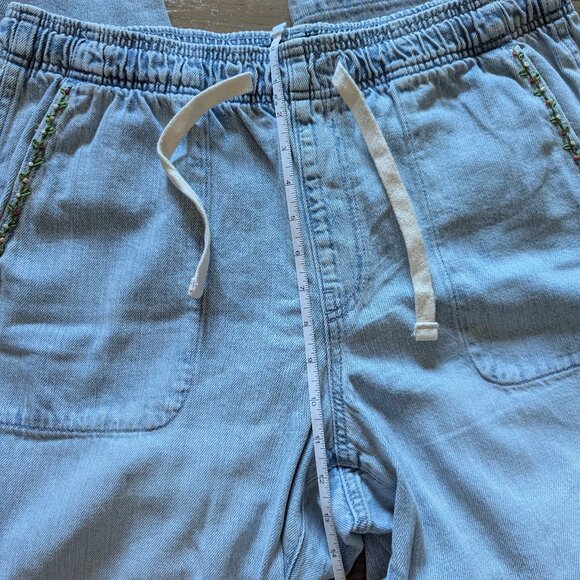 Gap Upcycled Easy Jeans, Embroidered Floral, L - Picture 7 of 8